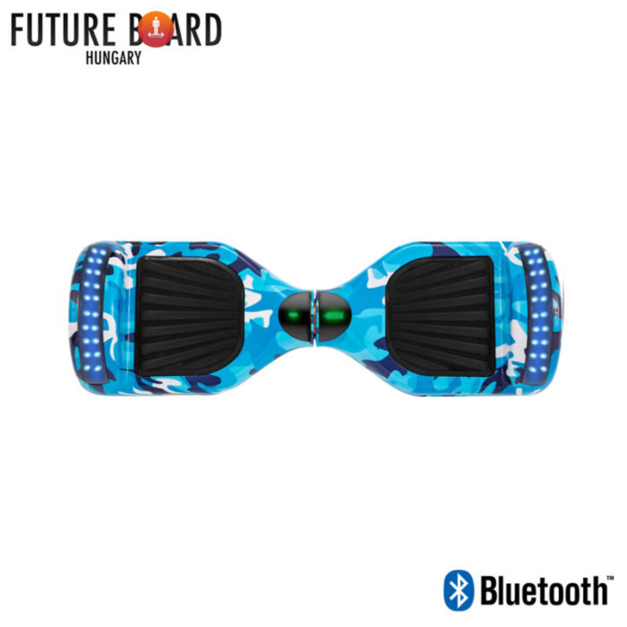 Future Board Blue Camo X6 - Bluetooth zenelejátszás - Világítós kerekek